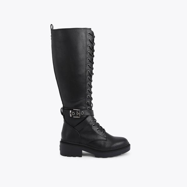 carvela by kurt geiger BOULDER HIGH Black Knee High Lace Up Boot by CARVELA