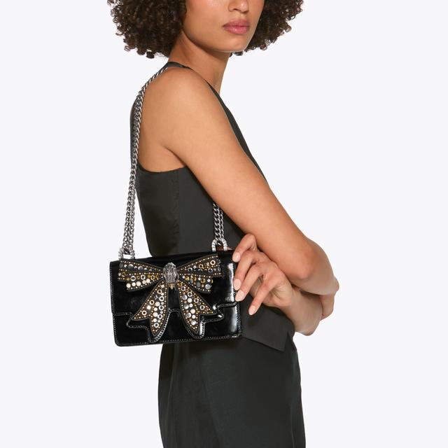 Carvela By Kurt Geiger BOW SMALL SHOREDITCH Black Bow Cross Body Bag By KURT GEIGER LONDON
