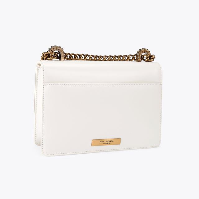 Carvela By Kurt Geiger BOW SMALL SHOREDITCH Bone Leather Cross Body Bag By KURT GEIGER LONDON