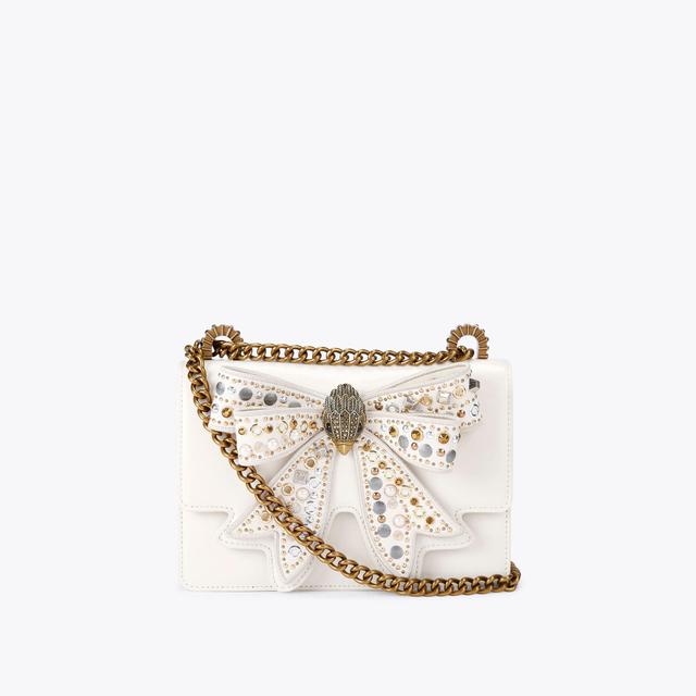 carvela by kurt geiger BOW SMALL SHOREDITCH Bone Leather Cross Body Bag by KURT GEIGER LONDON
