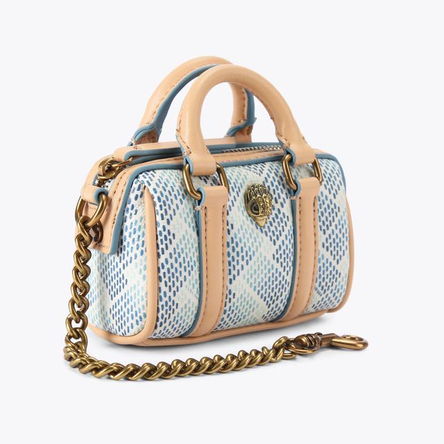 Carvela By Kurt Geiger CAMDEN BOSTON CHARM Blue Monogram Bag Charm By KURT GEIGER LONDON