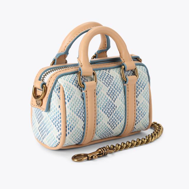 Carvela By Kurt Geiger CAMDEN BOSTON CHARM Blue Monogram Bag Charm By KURT GEIGER LONDON