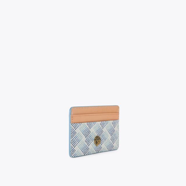 Carvela By Kurt Geiger CAMDEN CARD HOLDER Blue White Canvas Card Holder By KURT GEIGER LONDON