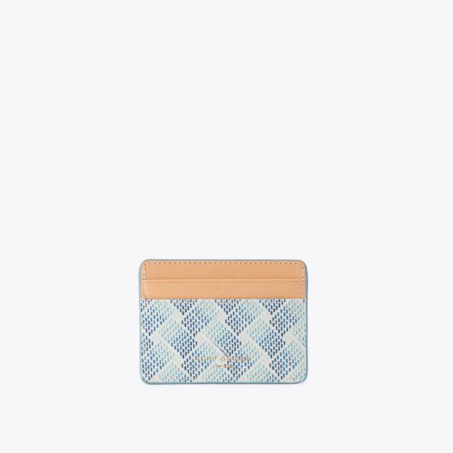 Carvela By Kurt Geiger CAMDEN CARD HOLDER Blue White Canvas Card Holder By KURT GEIGER LONDON