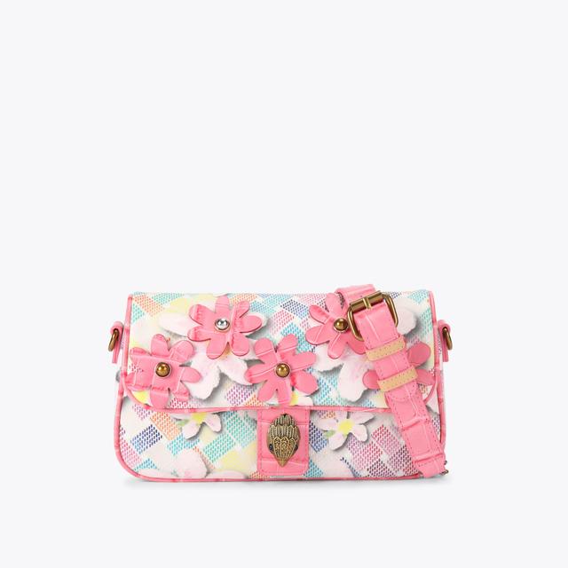 carvela by kurt geiger CAMDEN FLAP SH FLOWER Rainbow Monogram Shoulder Bag by KURT GEIGER LONDON
