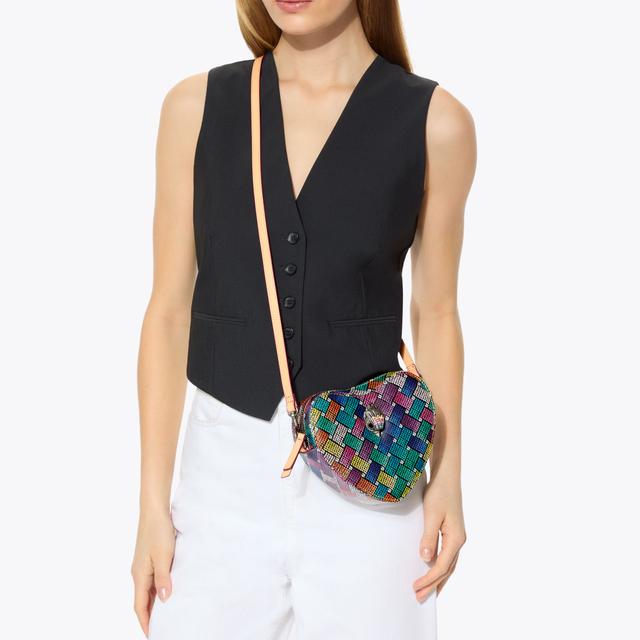 Carvela By Kurt Geiger CAMDEN HEART XBODY Rainbow Canvas Monogram Bag By KURT GEIGER LONDON