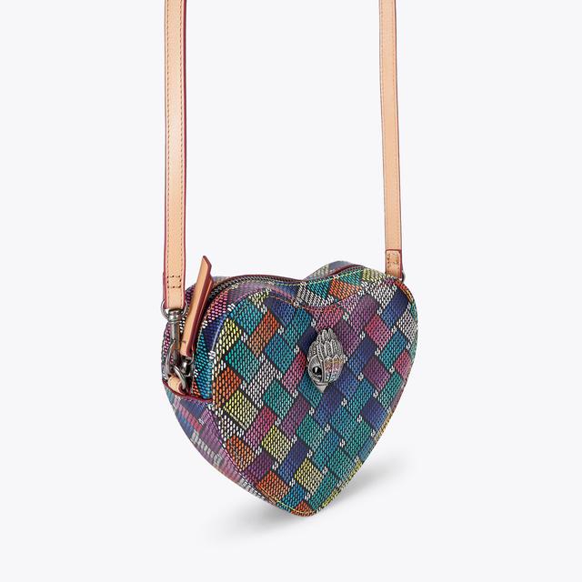 Carvela By Kurt Geiger CAMDEN HEART XBODY Rainbow Canvas Monogram Bag By KURT GEIGER LONDON