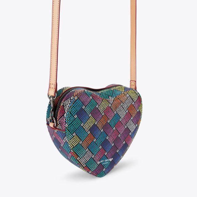 Carvela By Kurt Geiger CAMDEN HEART XBODY Rainbow Canvas Monogram Bag By KURT GEIGER LONDON