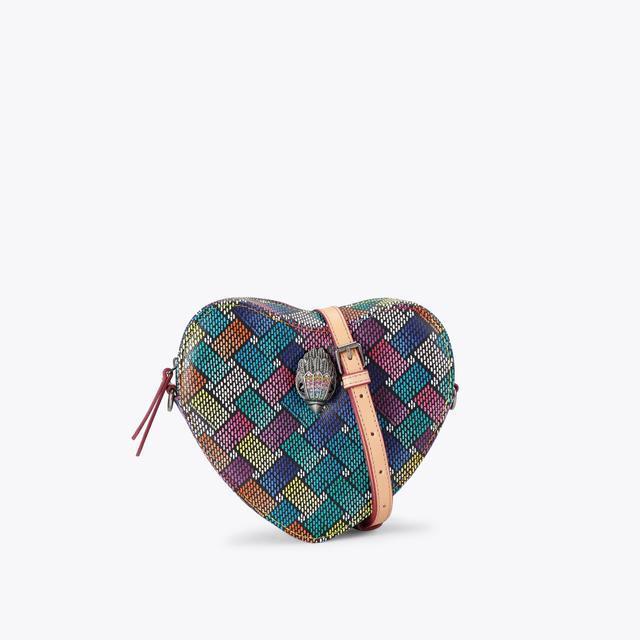 carvela by kurt geiger CAMDEN HEART XBODY Rainbow Canvas Monogram Bag by KURT GEIGER LONDON