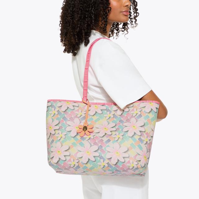 Carvela By Kurt Geiger CAMDEN SHOPPER BAG Pastel Rainbow Monogram Tote Bag By KURT GEIGER LONDON