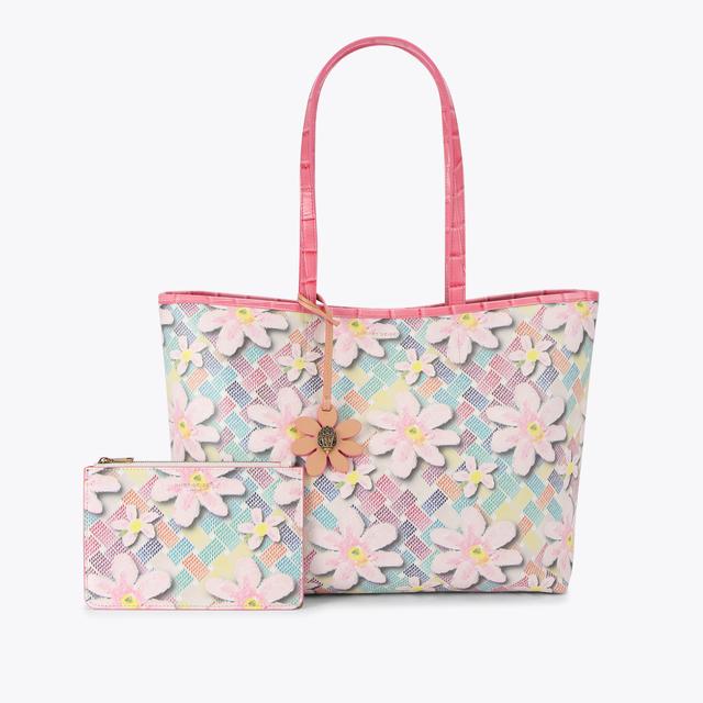 carvela by kurt geiger CAMDEN SHOPPER BAG Pastel Rainbow Monogram Tote Bag by KURT GEIGER LONDON