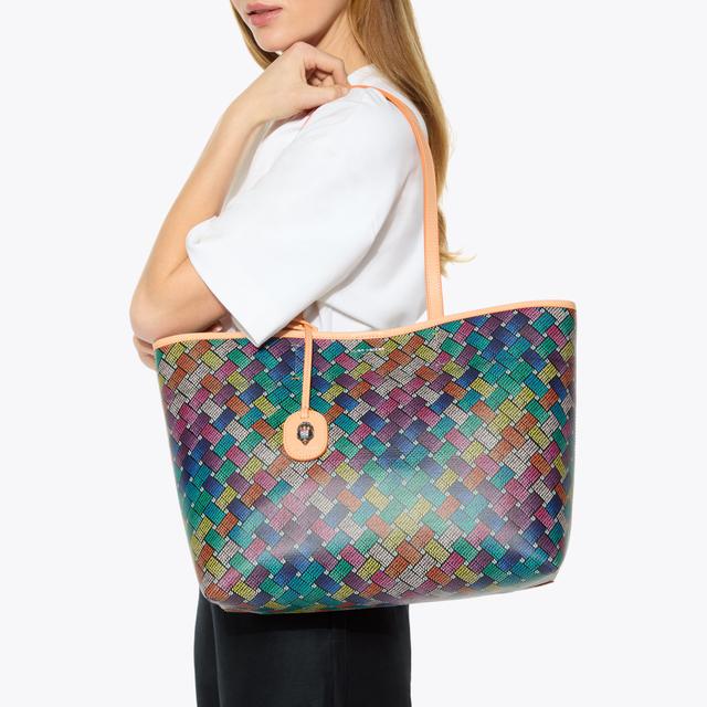 Carvela By Kurt Geiger CAMDEN SHOPPER BAG Rainbow Canvas Shopper Bag By KURT GEIGER LONDON