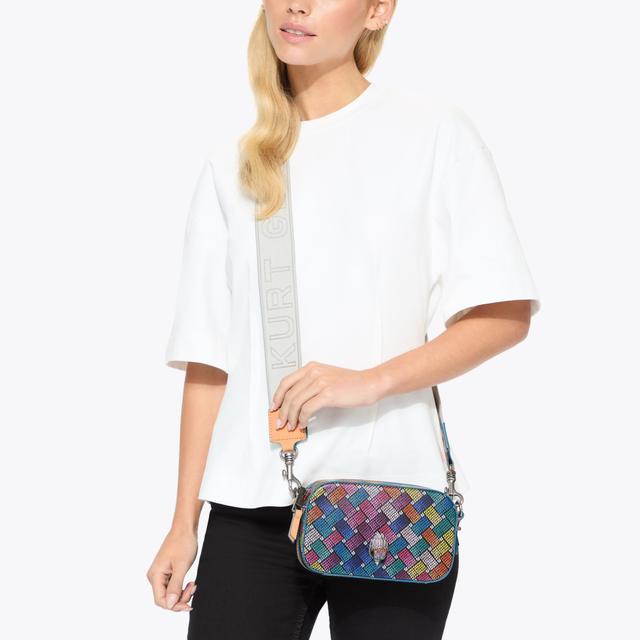 Carvela By Kurt Geiger CAMDEN SM CAMERA BAG Rainbow Weave Camera Bag By KURT GEIGER LONDON