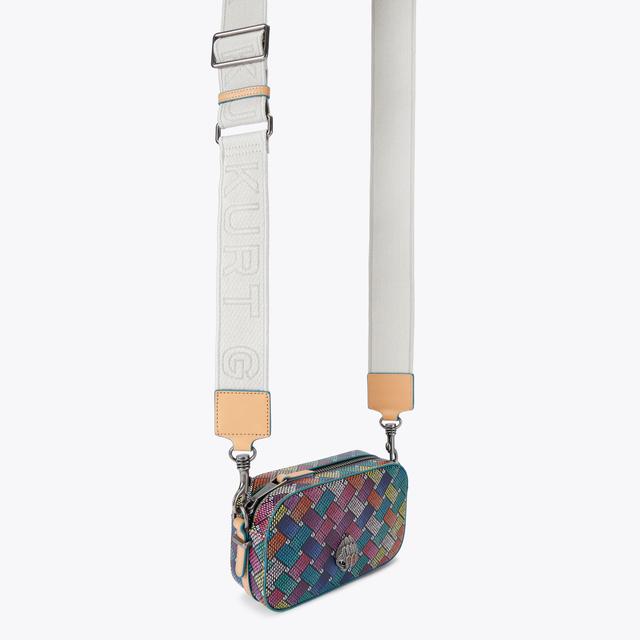 Carvela By Kurt Geiger CAMDEN SM CAMERA BAG Rainbow Weave Camera Bag By KURT GEIGER LONDON