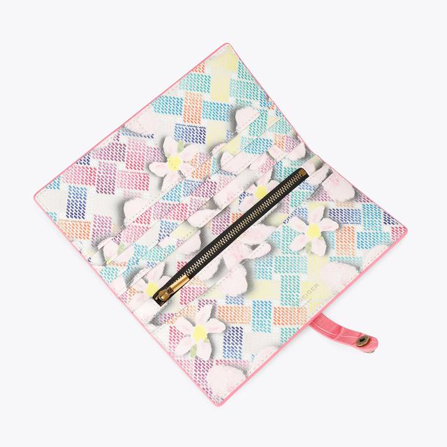 Carvela By Kurt Geiger CAMDEN SOFT WALLET Flower Canvas Wallet By KURT GEIGER LONDON