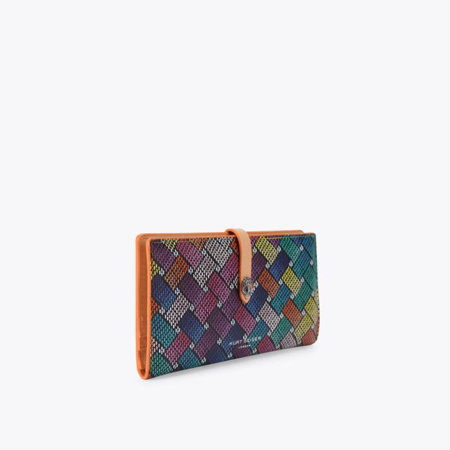 Carvela By Kurt Geiger CAMDEN SOFT WALLET Rainbow Canvas Monogram Purse By KURT GEIGER LONDON