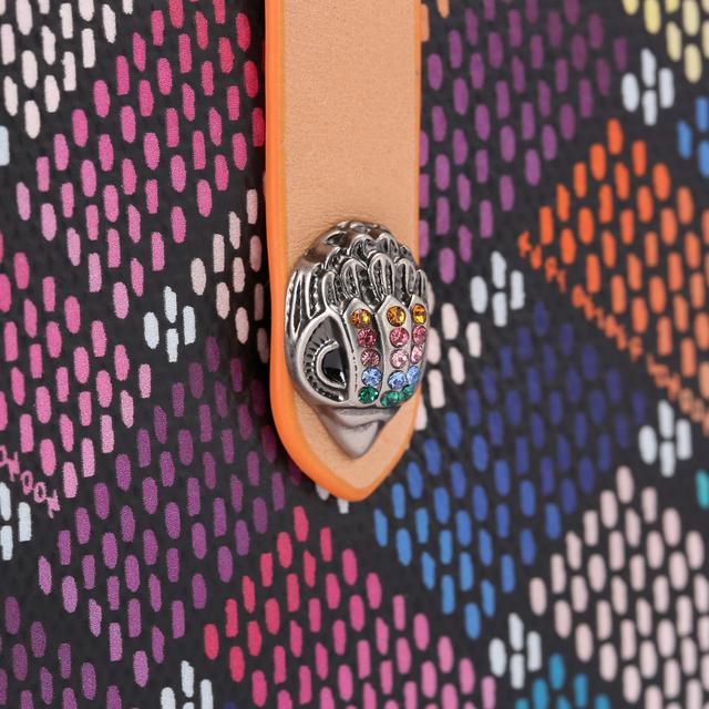 Carvela By Kurt Geiger CAMDEN SOFT WALLET Rainbow Canvas Monogram Purse By KURT GEIGER LONDON