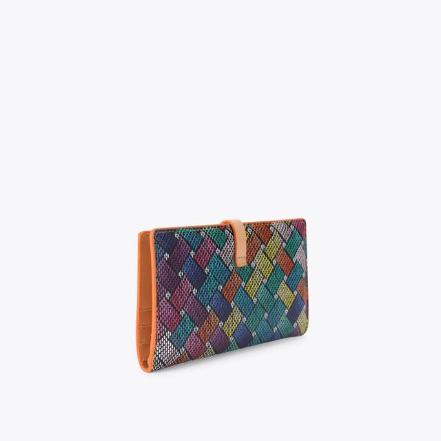 Carvela By Kurt Geiger CAMDEN SOFT WALLET Rainbow Canvas Monogram Purse By KURT GEIGER LONDON