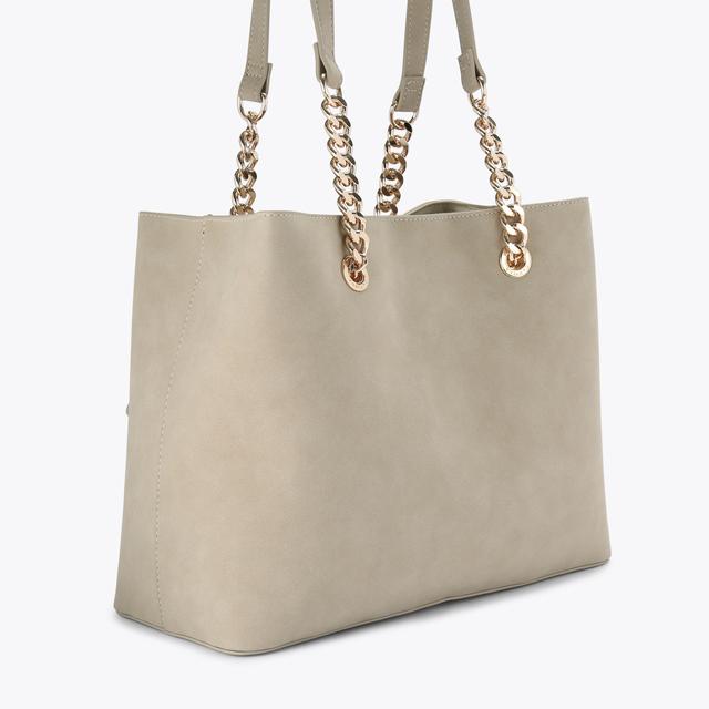 Carvela By Kurt Geiger CAMMIE 3 Taupe Microsuede Tote Bag By CARVELA