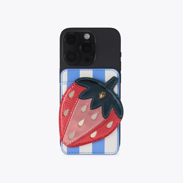 Carvela By Kurt Geiger CARD STRAWBERRY STICKER Strawberry Credit Card Phone Wallet By KURT GEIGER LONDON