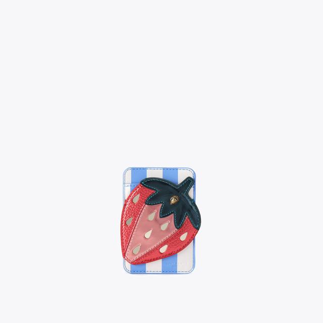 carvela by kurt geiger CARD STRAWBERRY STICKER Strawberry Credit Card Phone Wallet by KURT GEIGER LONDON
