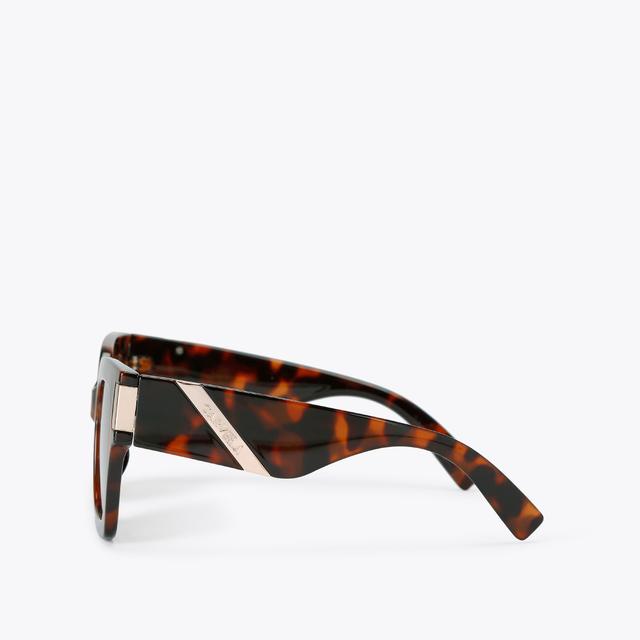 Carvela By Kurt Geiger CARVELA CHUNKY FLARE Mid Brown Cat Eye Square Sunglasses By CARVELA