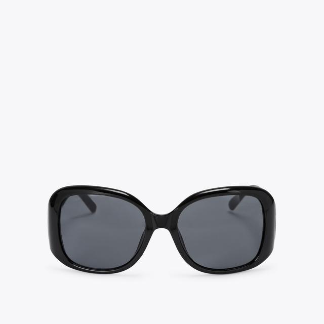 carvela by kurt geiger CARVELA OVERSIZED C Black Round Sunglasses by CARVELA
