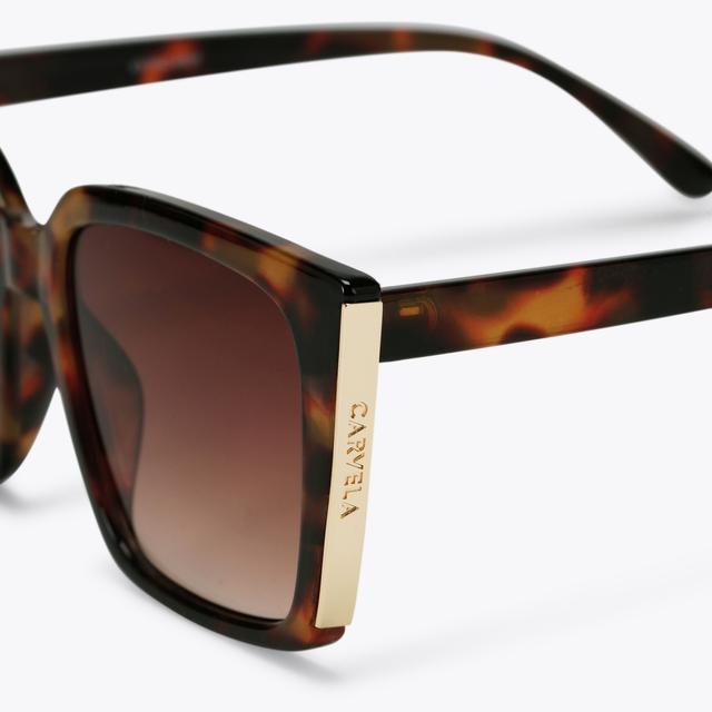 Carvela By Kurt Geiger CARVELA SQUARE FRAME Mid Brown Square Sunglasses By CARVELA