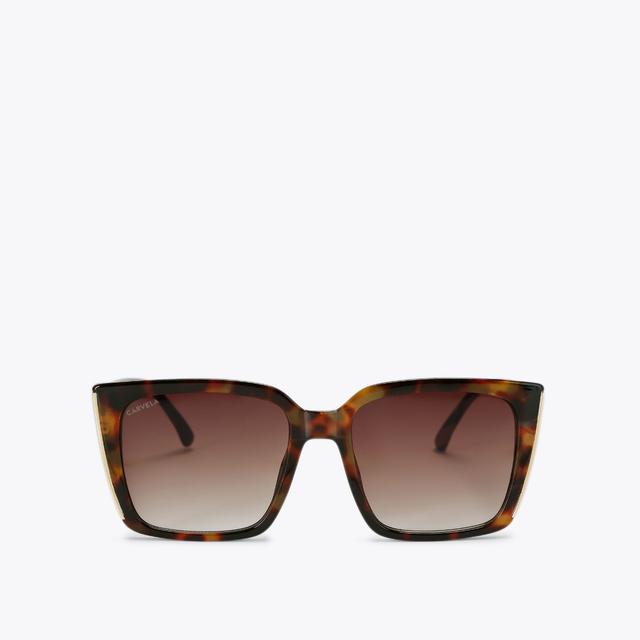 carvela by kurt geiger CARVELA SQUARE FRAME Mid Brown Square Sunglasses by CARVELA