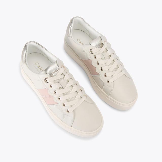 Carvela By Kurt Geiger CASTELLA White Leather Trainer By CARVELA