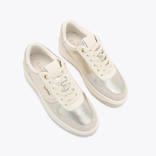 Carvela By Kurt Geiger CHARM Gold Leather Trainer By CARVELA