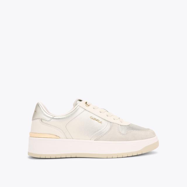 carvela by kurt geiger CHARM Gold Leather Trainer by CARVELA