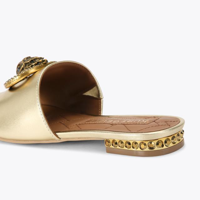 Carvela By Kurt Geiger CHELSEA FLAT SANDAL Metallic Gold Slip On Sandal By KURT GEIGER LONDON