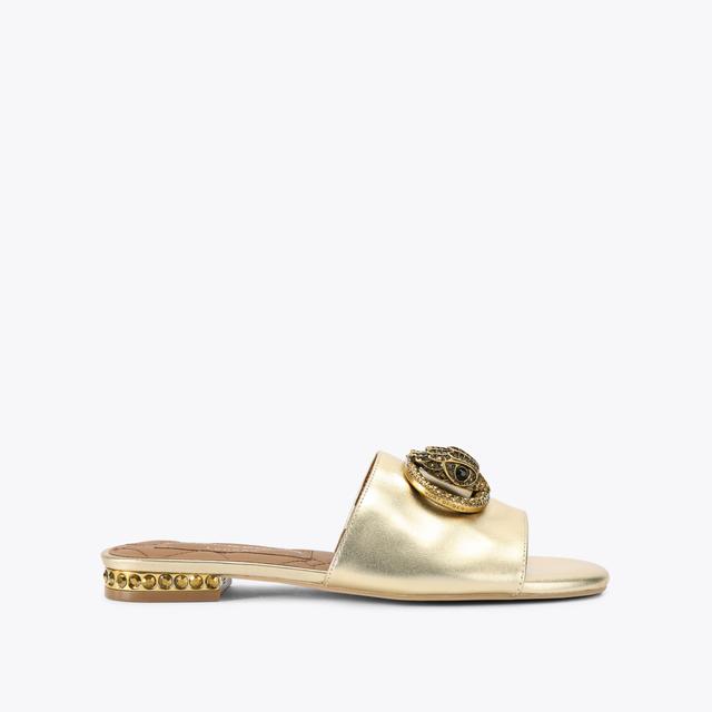 carvela by kurt geiger CHELSEA FLAT SANDAL Metallic Gold Slip On Sandal by KURT GEIGER LONDON