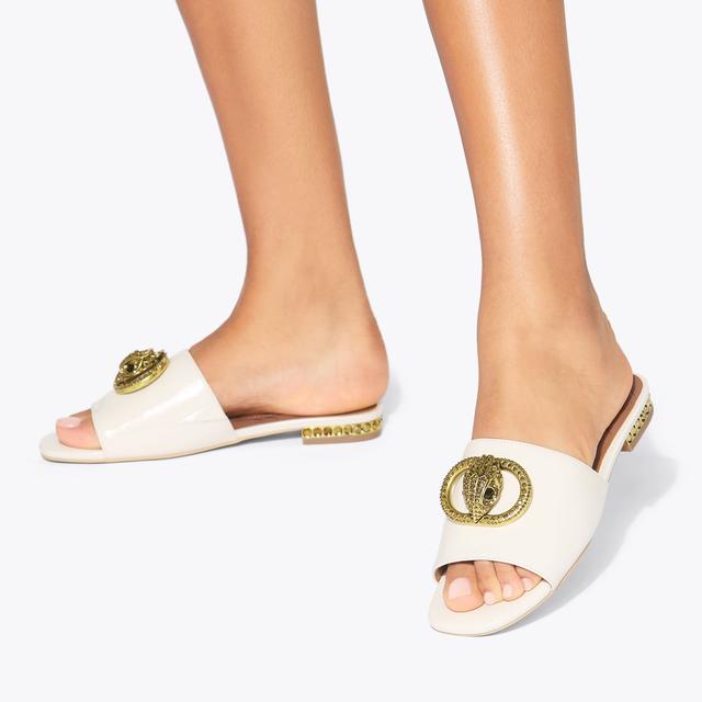 Carvela By Kurt Geiger CHELSEA FLAT SANDAL Patent Bone Slip On Sandal By KURT GEIGER LONDON