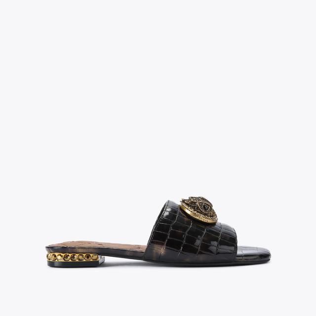 carvela by kurt geiger CHELSEA FLAT SANDAL Snake Print Slip On Sandal by KURT GEIGER LONDON