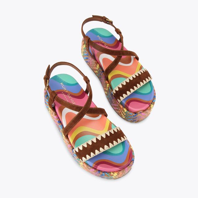 Carvela By Kurt Geiger CHELSEA FLATFORM SANDAL Rainbow Wave Flatform Sandal By KURT GEIGER LONDON