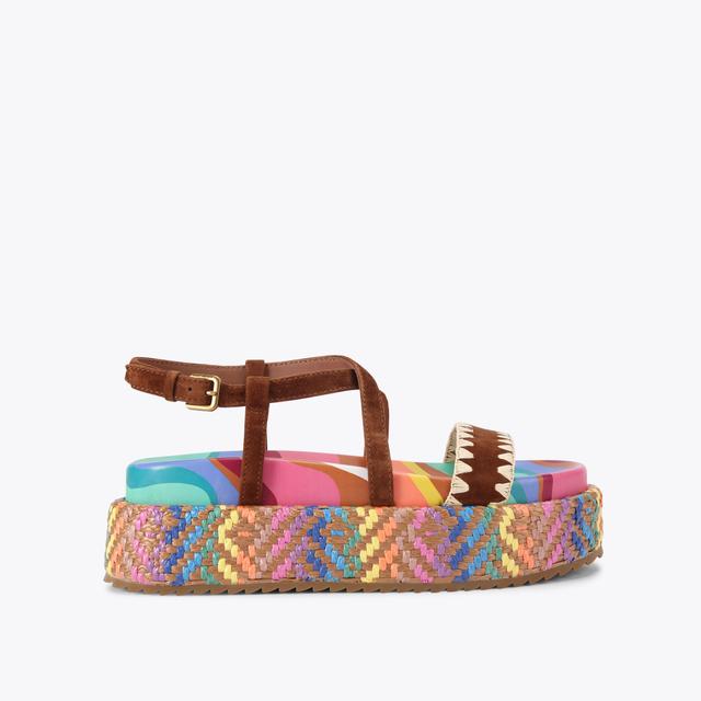 carvela by kurt geiger CHELSEA FLATFORM SANDAL Rainbow Wave Flatform Sandal by KURT GEIGER LONDON
