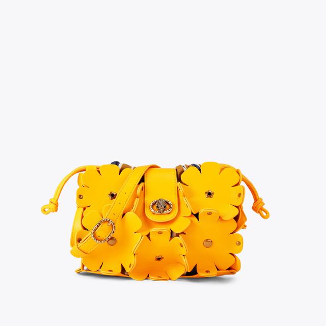 carvela by kurt geiger CHELSEA FLOWERS BAG Mustard Yellow Flower Shoulder Bag by KURT GEIGER LONDON