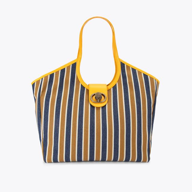 carvela by kurt geiger CHELSEA LG TOTE BAG Canvas Striped Fabric Tote Bag by KURT GEIGER LONDON