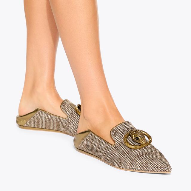 Carvela By Kurt Geiger CHELSEA POINT SLIP ON Beige Houndstooth Slip On Shoe By KURT GEIGER LONDON