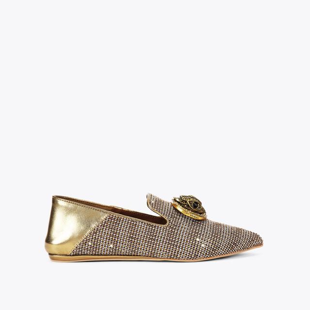 carvela by kurt geiger CHELSEA POINT SLIP ON Beige Houndstooth Slip On Shoe by KURT GEIGER LONDON