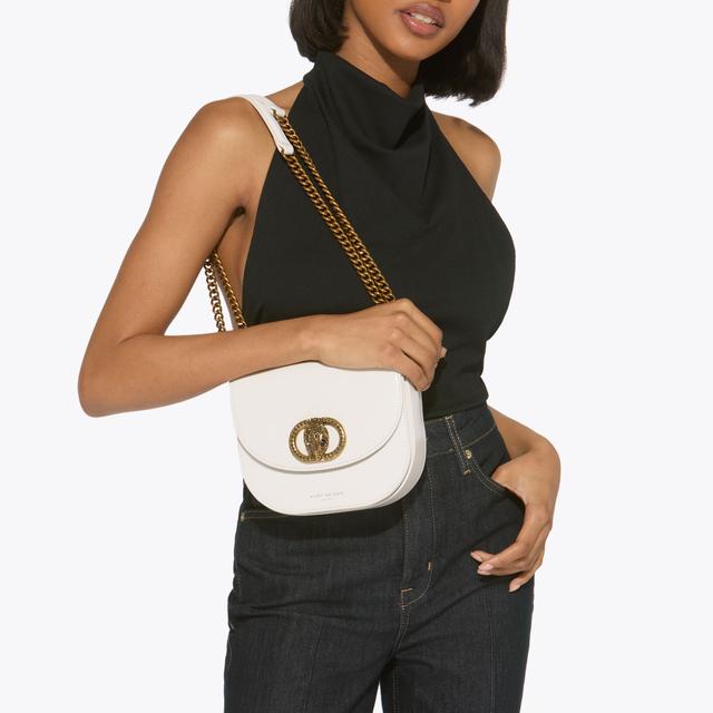 Carvela By Kurt Geiger CHELSEA SADDLE BAG Bone Leather Chelsea Saddle Bag By KURT GEIGER LONDON