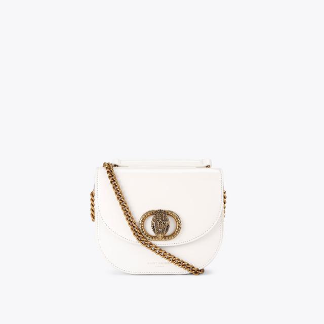 carvela by kurt geiger CHELSEA SADDLE BAG Bone Leather Chelsea Saddle Bag by KURT GEIGER LONDON