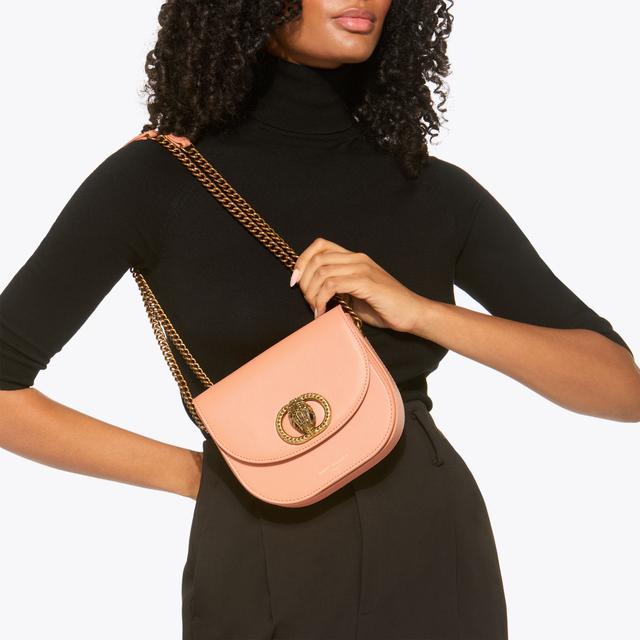 Carvela By Kurt Geiger CHELSEA SADDLE BAG Tan Leather Saddle Bag By KURT GEIGER LONDON
