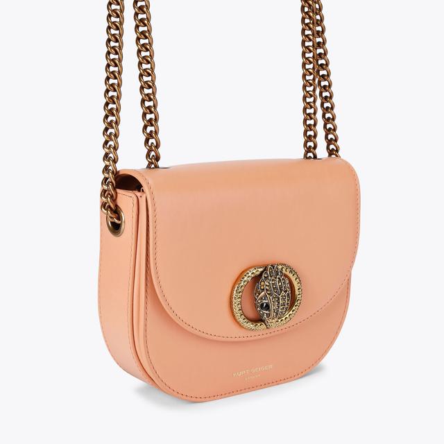 Carvela By Kurt Geiger CHELSEA SADDLE BAG Tan Leather Saddle Bag By KURT GEIGER LONDON