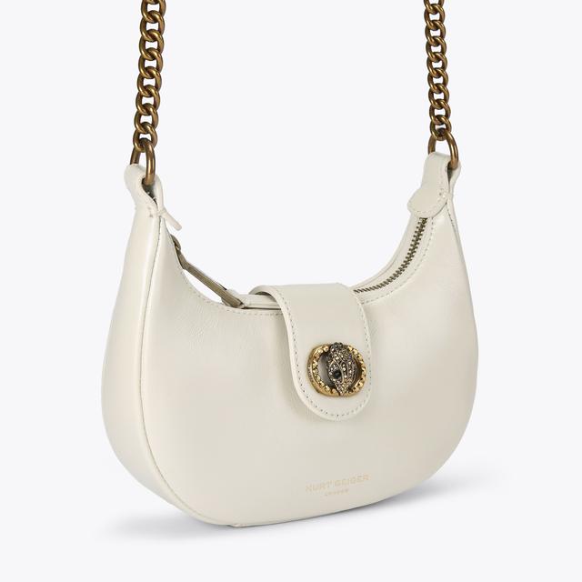 Carvela By Kurt Geiger CHELSEA SM HOBO XBODY Bone Cross Body Bag By KURT GEIGER LONDON