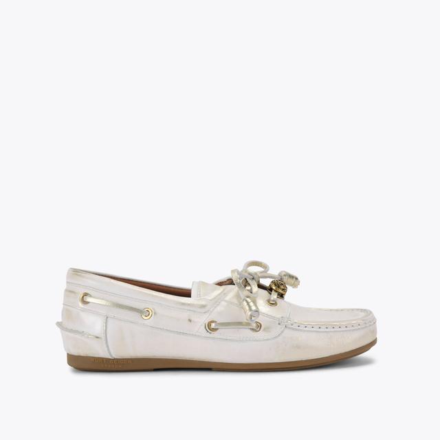 carvela by kurt geiger CHELSEA TIE MOCCASIN Metallic Gold Loafer Shoe by KURT GEIGER LONDON