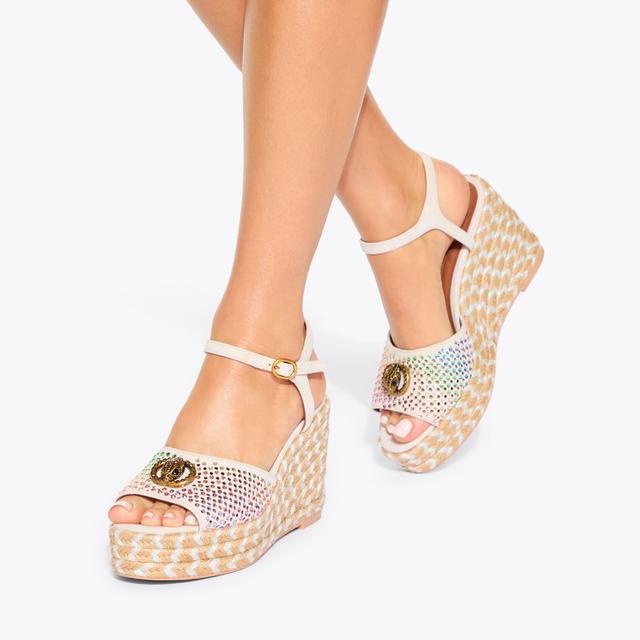 Carvela By Kurt Geiger CHELSEA WEDGE Bone Suede Wedge Heel By KURT GEIGER LONDON