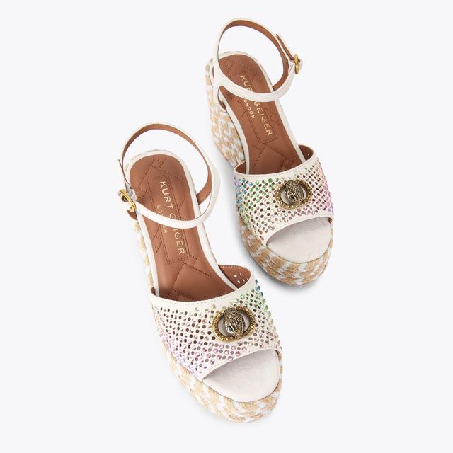 Carvela By Kurt Geiger CHELSEA WEDGE Bone Suede Wedge Heel By KURT GEIGER LONDON